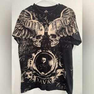 XAR Streetwear Unlimited Skull Shirt - large Gangsta -XAVR love & hate